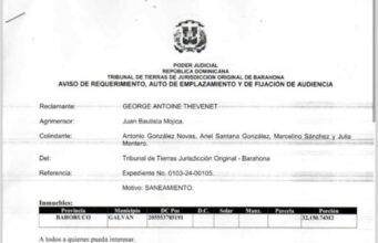 Publicación de acto de audiencia.