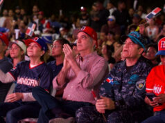 Abinader presenció en Malecón el partido entre la RD y EEUU