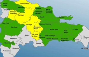 COE mantiene 6 provincias en alerta amarilla y 17 en verde